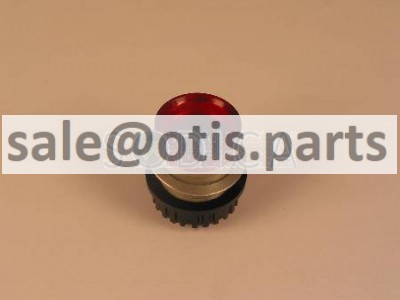 PUSH BUTTON, RED TRANS+FASTENERS